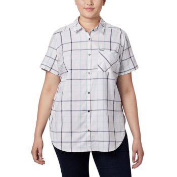 Columbia Anytime Casual Stretch Short Sleeve Plus Size, Camisa Azules Multicolor Para Mujer | 152679